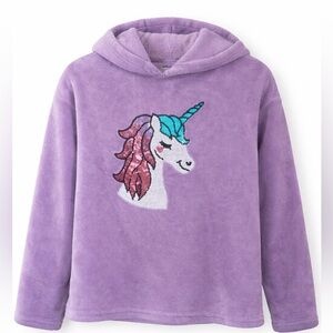 Unicorn Sequin Fleece Hoodie